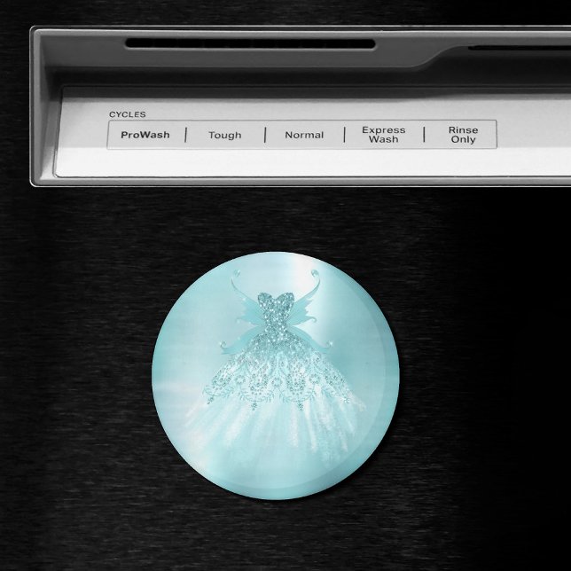 Aimant Fairy Wing Mint Gown | Luxe Pearl Green Aqua Sheen (Créateur téléchargé)