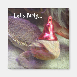 Aimant Faisons la fête au dragon barbu