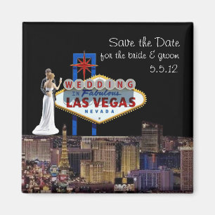 Aimant Faites gagner la date, pour le mariage de jeune