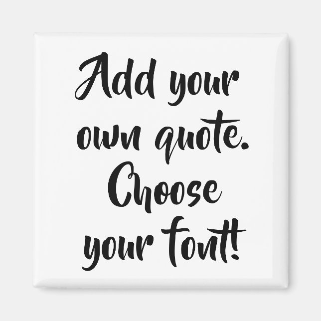 Aimant Faites votre propre devis carré personnalisé (Devant)