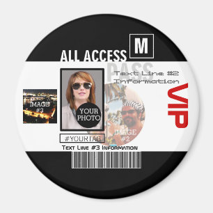 Aimant Faites votre propre VIP Pass 8 façons de personnal