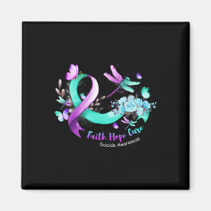 Aimant Faith Hope Cure Dragonfly Suicide Prevention Aware