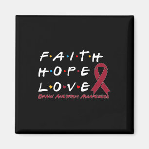 Aimant Faith Hope Love Cerveau Aneurysme Sensibilisation