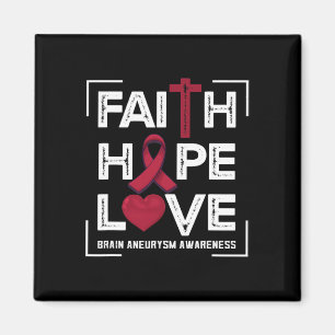 Aimant Faith Hope Love Cerveau Aneurysme Sensibilisation 