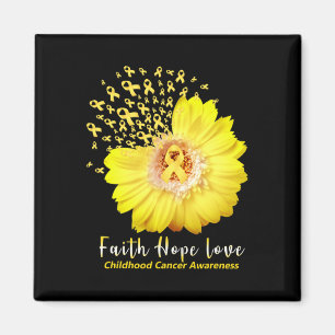Aimant Faith Hope Love Children Cancer Awareness Ruban