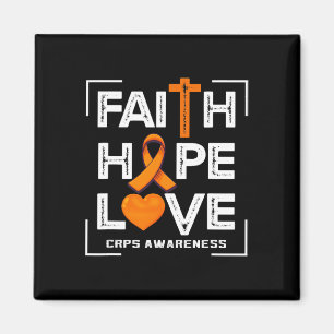Aimant Faith Hope Love Crps Sensibilisation