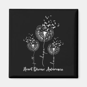 Aimant Faith Hope Love Heart Disease Awareness Flower 1