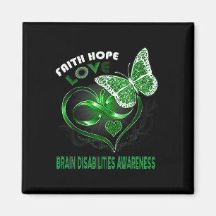 Aimant Faith Hope Love Incapacité cérébrale Sensibilisati