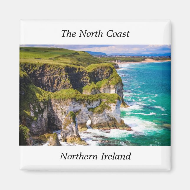 Aimant Falaises majestueuses de la côte nord de l'Irlande (Devant)