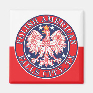 Aimant Falls City Texas Polonais American Eagle