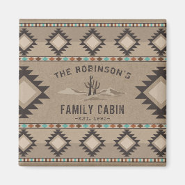 Aimant Famille Cabine Rustique Sud-Ouest Autochtone Cactu