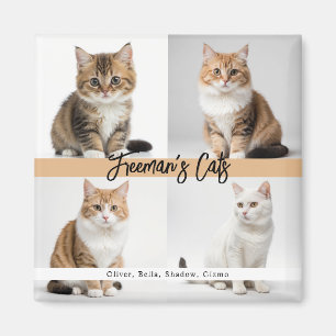 Aimant Famille de photos de chats personnalisées