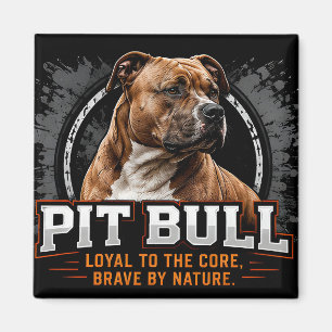 Aimant 🐾 Famille fière de son Pit Bull 🐾