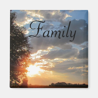 Aimant famille intitulé lever du soleil
