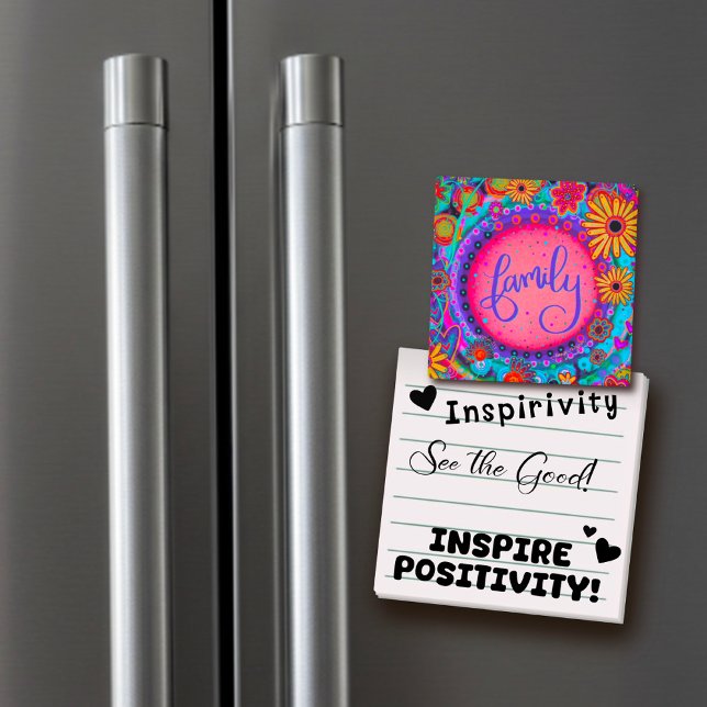 Aimant Famille Joli Floral tendance Pink Inspirivity mign (Créateur téléchargé)