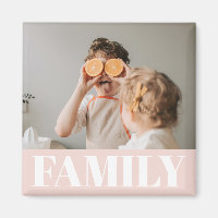 Famille Pastel Rose moderne Cadeau photo
