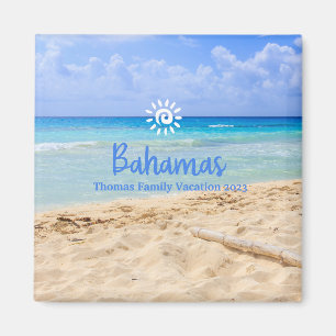 Aimant Famille personnalisée Bahamas Beach Noël