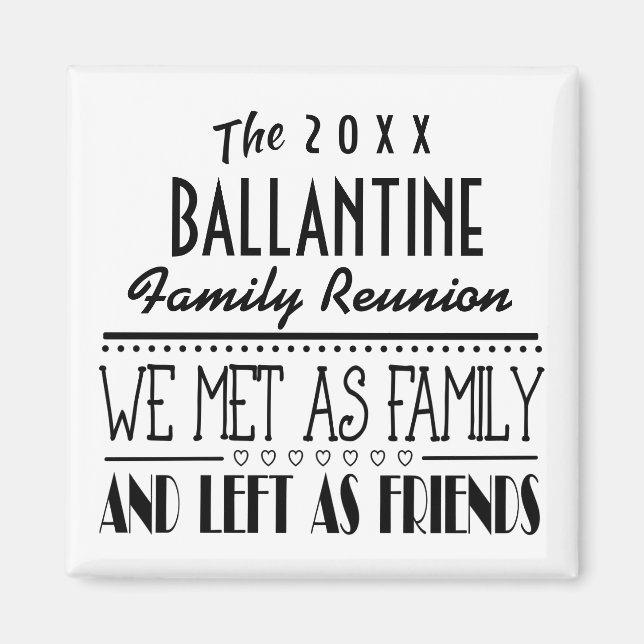 Aimant Famille Rencontre Amis Souvenir Cadeau (Devant)