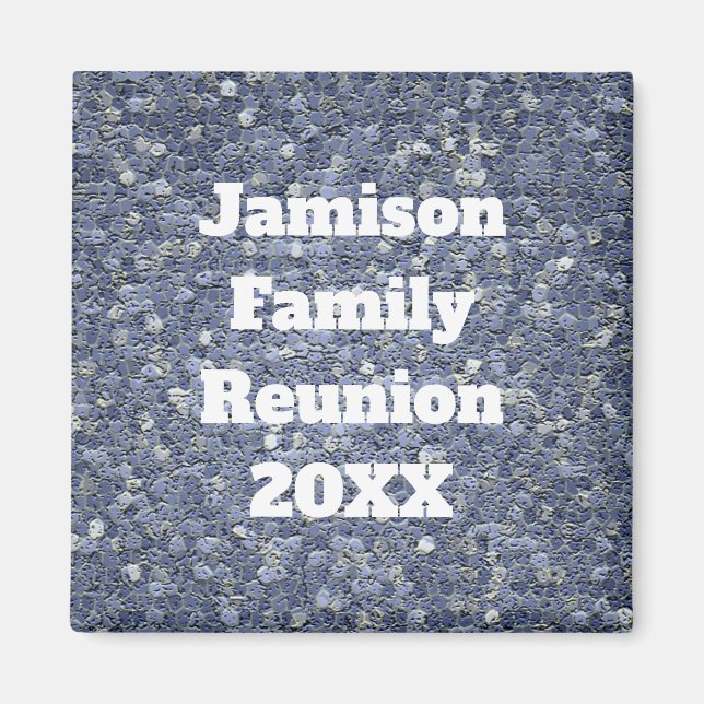 Aimant Famille Réunion Blue Grey Mosaïque Gardienne Carre (Devant)