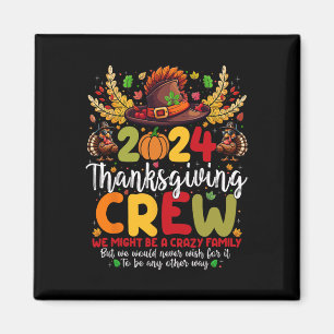 Aimant Famille Thanksgiving 2024 Thanksgiving Crew Turqui