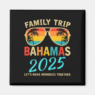 Aimant Famille Vacation Bahamas 2025 Groupe de jumelage é