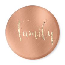 Family Golden Script Pink Copper Home Planning