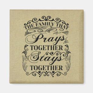 Aimant Family Prays Together Stays Bible Saying
