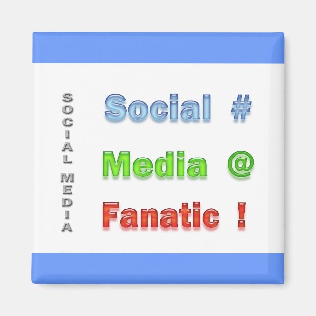Aimant Fanatique des médias sociaux (Devant)