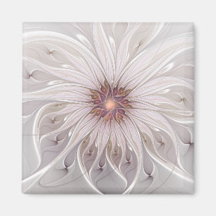 Aimant Fantaisie florale, fleur pastel moderne abstraite