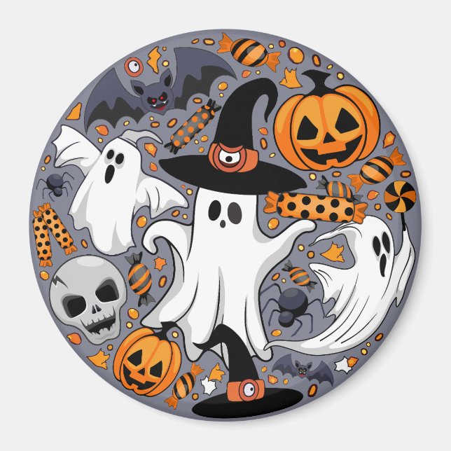 Aimant Fantômes Monstres mignons Éffrayants et Déplaisant (Devant)