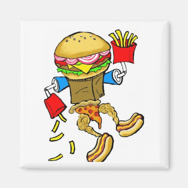Aimant Fast Food Man (Devant)