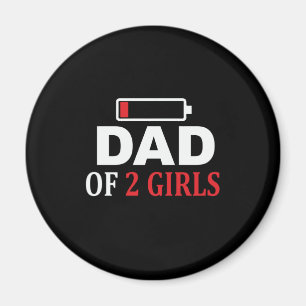 Aimant Father's Day Dad Of 2 Girls