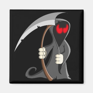 Aimant Faucheuse mignonne Halloween de bande dessinée
