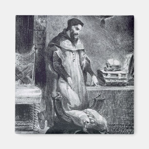 Aimant Faust dans son étude, du Faust de Goethe, 1828,
