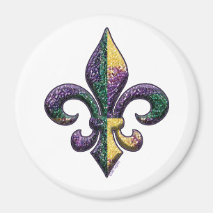 Aimant Faux Beaded Fleur de lis