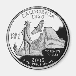 Aimant Faux California State Quarter Yosemite Valley Muir