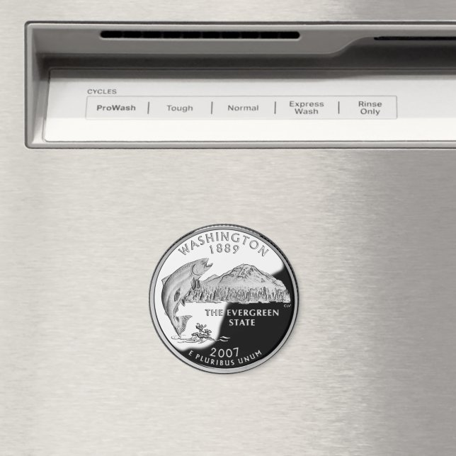 Aimant Faux Washington State Quarter (In Situ (Lave-vaisselle))