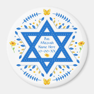 Aimant Faveur bat mitzvah, PERSONNALISÉE pour les filles