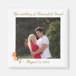 Aimant Faveur de mariage photo personnalisable