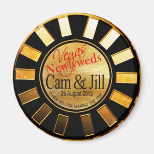 Aimant Faveur de puce de casino de noir d'or de Las Vegas