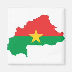 Aimant FB de carte de drapeau de Burkina Faso
