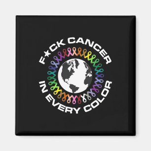 Aimant Fck Cancer Dans Chaque Couleur Journée Mondiale Co