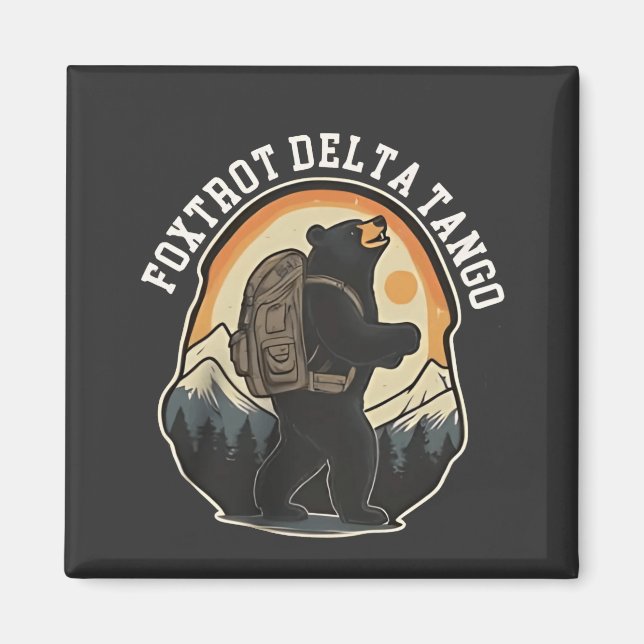 Aimant FDT résister à l'ours Foxtrot Delta Tango (Devant)