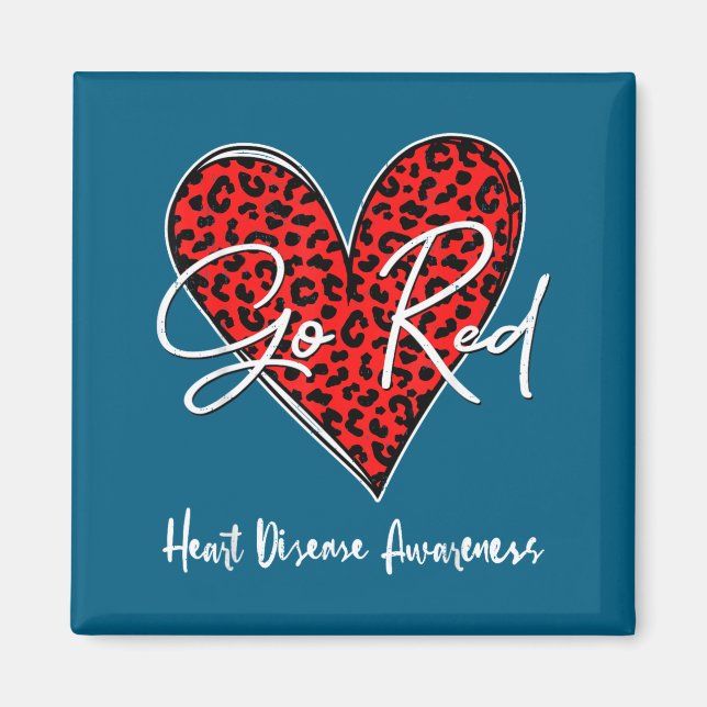 Aimant February Is Red Heart Health Heart Disease Awarene (Devant)