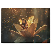 Fée dans une fleur, pluie de printemps