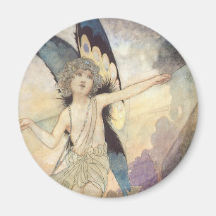 Aimant Fée papillon victorienne vintage par Robinson