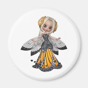 Aimant ♥ féerique collectable d'art de poupée de fleu