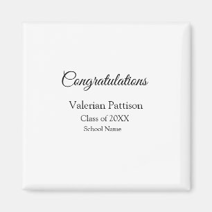 Aimant Félicitations diplômé ajouter le nom de l'école si