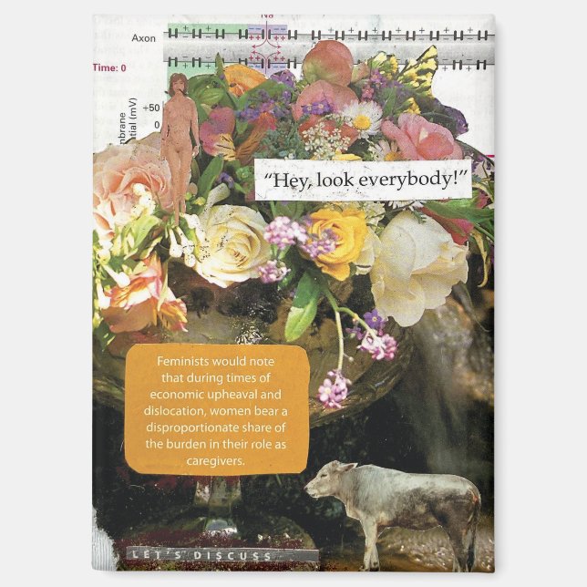 Aimant Feminist Collage Wall Art Abstract Decor (Recto)