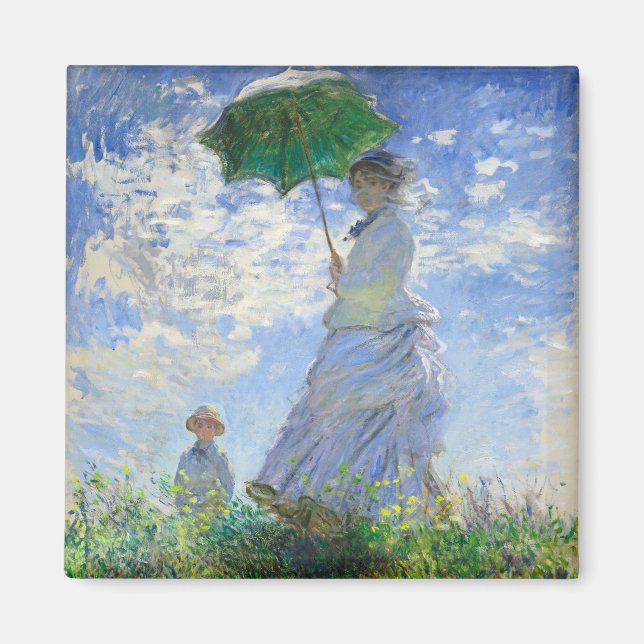 Aimant Femme avec Parasol, Madame Monet et Son Fils (Devant)